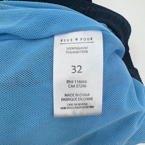Five Four Swim Trunks Men 32 Blue Shorts Mesh Lined Elastic Drawstring Beach - Picture 11 of 15